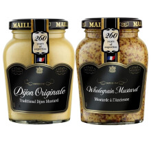 Mustard Bundle with Maille Dijon Original Mustards 215g and Maille Wholegrain Mustards 210g (2 Pack)