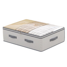 Large Under Bed Storage Bin with Clear PVC Window, Dustproof & Foldable, Reinforced Handles, Compatible with Most Beds