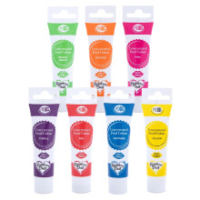 Rainbow Dust - Pro Gel - Rainbow Set of 7 - Edible food colour gel paste
