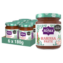Al'Fez Harissa Spice Paste 180g | 6 pack | Medium Spice | Aromatic Middle Eastern Chilli Paste