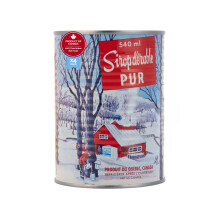 Little Quebec Sugar Shack, Canadian Maple Syrup ? 4 Pack of 540ml Traditional Metal Cans | Grade A Amber Rich Taste | Iconic Format for Gifting &