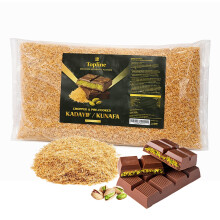 Roasted Kadayif Pastry for Dubai Chocolate - Chopped & Pre-Cooked 500g Kataifi Pastry Fillo Dough for Kunafa Bars, Kadayif Rolls or Dubai Chocolate