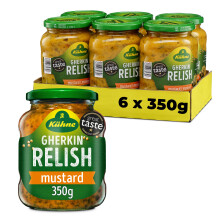 Kuhne Mustard Gherkin Relish, 350 g (Pack of 6)