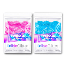 Twinkle my Drink? 5g Edible Glitter for Cakes & Drinks Pink & Blue - Provides 50 Servings | Gender Reveal Decoration | Baby Shower Decorations Girl or