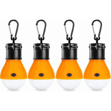 Lot de 4 lampes LED pour tente avec crochet – Lanterne de camping portable