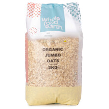 Wholefood Earth Organic Jumbo Oats ? 2 kg | Vegan | GMO Free | High Fibre | Certified Organic