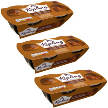 3 x 2 Sticky Toffee Sponge Pudding Dessert Cake Golden Syrup Topping Natural