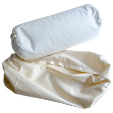 Cotton Sateen Neck Roll Pillowcase Organic 14x6 inch