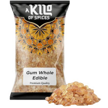 A Kilo of Spices | Pure Edible Gum Arabic - 1 Kg | Natural Acacia Gum | Edible, Vegan, | Ideal for Cooking, Confectionery, Beverages & Herbal Remedies