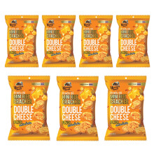 Younger Farm Double Cheese Mini Rice Crackers (Pack of 7) - Made from 100% Thai Sticky Rice, Gluten Free, Halal Certified