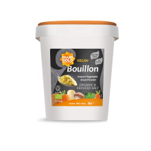 Marigold Organic Reduced Salt Vegetable Bouillon Powder, 2kg ? Instant Vegan Stock Powder, 38% Less Salt, Natural Ingredients, Gluten-Free ? Perfect