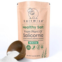 SaltWise Salicornia (Samphire) White Salt | 50% Less Sodium Plant-Based Salt Substitute | Natural Mineral Sea Salt Alternative | Vegan, Non-GMO, No