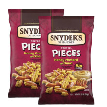 Snyder's of Hanover Pretzel Pieces, Honey Mustard and Onion 318g, (Pack of 2)