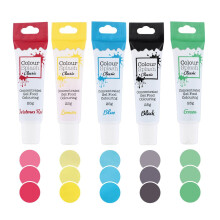 Colour Splash Food Colouring Gels, Superhero 5 Pack, Highly Concentrated Gels, Easy to Use Squeezy Tubes, Transform Plain Cakes Into Bright,
