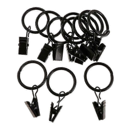 Gardinenringe mit Clips, 25 mm und 32 mm, 12er-Pack