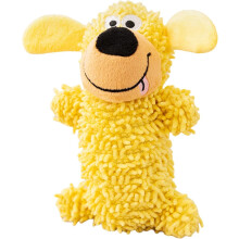 Juguete de peluche interactivo para perros pequeños y cachorros, color amarillo.