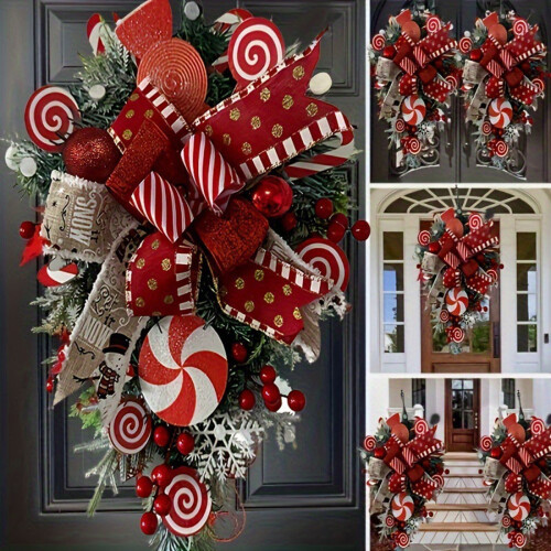 Candy-Themed Wreath for Door or Wall Decoration