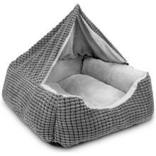 Luxuriöses Hundebett mit Kapuze, orthopädisches, warmes Höhlendesign