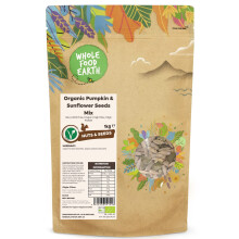 Wholefood Earth Organic Pumpkin & Sunflower Seeds Mix 1kg Raw | GMO Free | Vegan | High Fibre | High Protein | Certified Organic