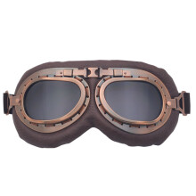 Gogle motocyklowe vintage kompatybilne z kaskiem, jedna para