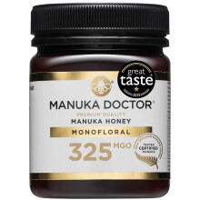MANUKA DOCTOR | MGO 325+ Manuka Honey Monofloral | 250g | 100% Pure New Zealand Honey | Certified RAW | Non-GMO | Independently Lab Tested | Hive to