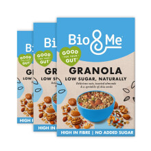 Bio&Me Low Sugar Granola 3-Pack (3 x 360g) ? Vegan, High Fibre, No Added Sugar, Gut-Loving Breakfast Cereal