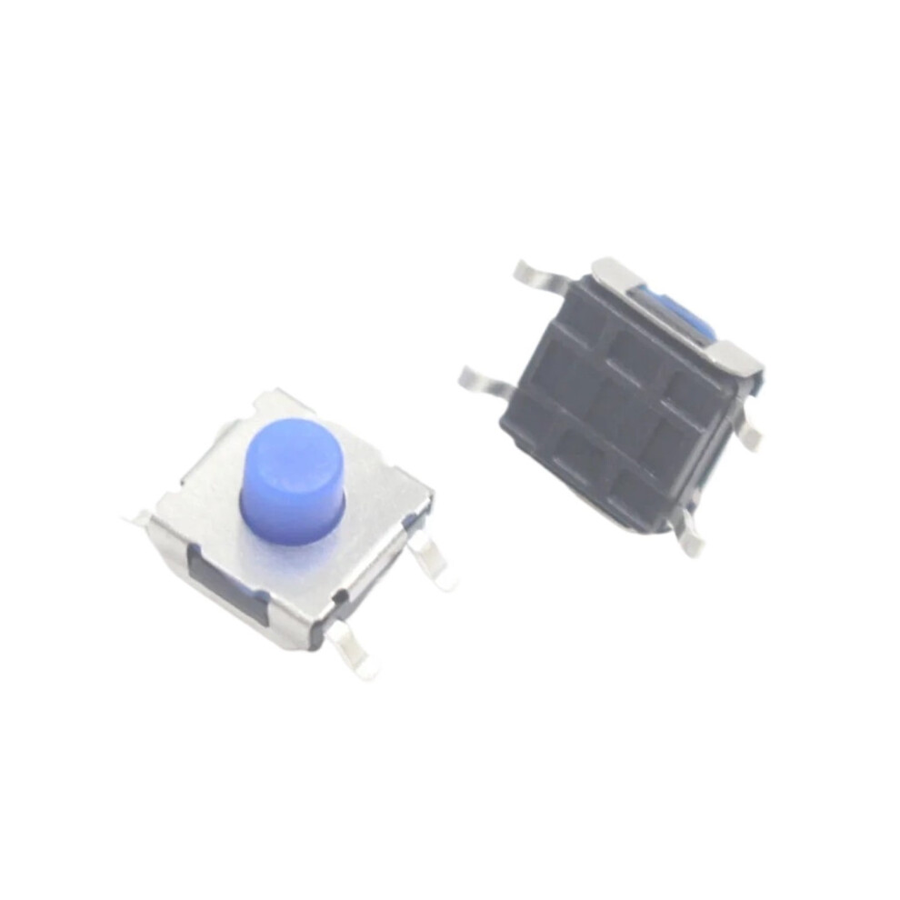 15Pcs 6*6*3.1/3.4/4.3/5Mm 4Pin Smd Waterproof Silicone Tact Switch Micro Push Button Tactile Switch Blue White 9405492010710