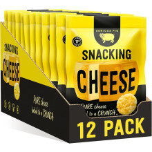 Serious Pig Snacking Cheese - Pure Cheese Crisps High Protein Zero Carb (12 x 24g)