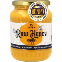 Q Honey, Pure, Raw Honey, Unpasteurised 1kg ? Gold Award Winner of the 2025 London International Honey Quality Competition
