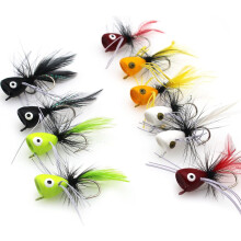 Mouches poppers pour la pêche à la mouche, taille 6 – paquet de 10