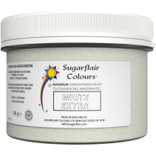 Sugarflair White Extra Food Colouring Paste 400g - Maximum Concentrated Paste Food Dye for Cake Decorating, Fondant, Buttercream, Cake Batter and More