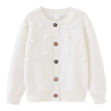 Kids Cardigan Sweater Long Sleeve School Uniform Knit Cardigan Button Cable Clousure Sweater for Fall and Winter
