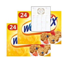 Wholegrain Wheat Biscuits Bundle which Contains Weetabix Cereal 24 Per Pack - Pack of 2 with Grocery List Card