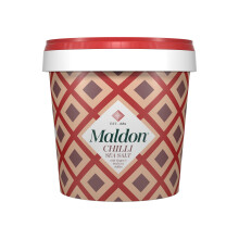 Maldon Chilli Sea Salt with Aleppo & Bird?s Eye Chillies, Perfect for a Wide Range of Dishes, Fantastic Burst of Flavour, Pyramid-Shaped Flakes - 500g