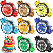 Food Colouring Powder - ERCorArt 8 Colours Upgrade Food Colouring Dust, High Bright Food Dye, Edible Paint for Cake Decorating, Icing, Baking,