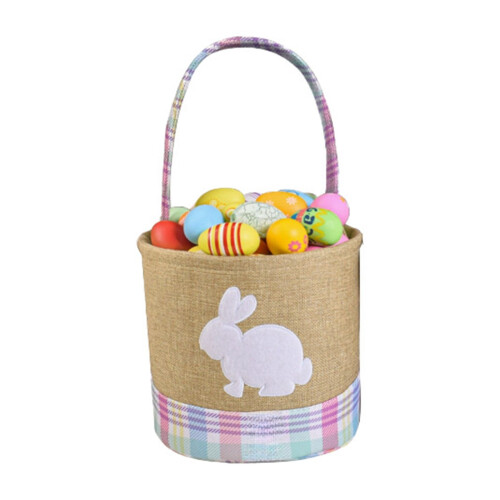 Easter Bunny Storage Basket with Striped Design