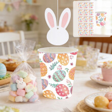 Set di stoviglie di carta per Pasqua, 16 pezzi