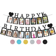 Μαύρο προσυναρμολογημένο banner Sweet16Photo16Frames