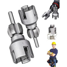 Pipe Thread Cutting Tool, Internal & External, Electric Drill Compatible, for PVC/Water Pipes, 1/2" & 3/4", 1 pc