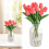Tulipani artificiali in PU con piccolo vaso 1