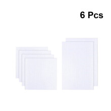 White cotton linen embroidery fabric 6 pieces 30x20 cm
