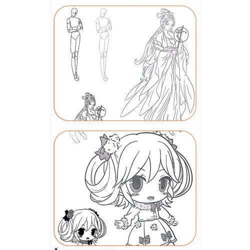 Animes Character Line Comics Drawing Pad With Multiple Templates For Students And Art Enthusiasts 1