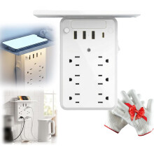 9-in-1 power strip with 6 AC outlets and USB-A/C ports