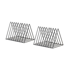 Eckregal aus Metall für kleine Räume