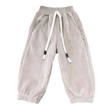Kids' Thermal Lined Winter Pants for Boys & Girls, Soft Warm Joggers, Full-Length Bottoms, Grey, Size 2-3 Years