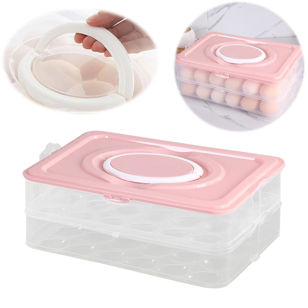 Plastic Egg Carton 2-Layer 48-Count Stackable