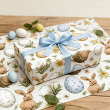 Papel de regalo de Pascua con diseño de huevo y conejito – 20x28