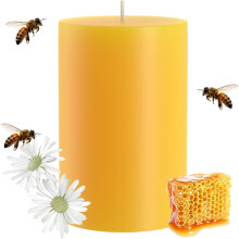 Méhviasz oszlopgyertya illatmentes, cseppmentes, 2x3 hüvelykes, 1 csomag