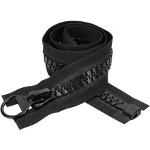 Cremallera de resina separable negra n. 20, 830 mm