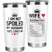 20 oz White Stainless Steel Tumbler for Women